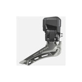 Shimano GRX FD-RX825 Di2 12-speed double front derailleur braze-on gravel bike component, showing metal and mounting details.