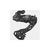 Shimano GRX RD-RX825 Di2 12-speed Shadow+ rear derailleur for double 36T bike components, showcasing sleek metallic finish.