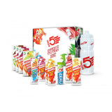 High5 cycle pack with energy gels, bars, and hydration accessories for cycling nutrition and performance.