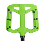 Funn Taipan MTB flat pedals with glass fiber reinforced plastic and replaceable pins, designed for durable mountain biking components.