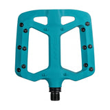 Funn Taipan MTB flat pedals with glass fibre reinforced plastic and replaceable pins, designed for durable mountain biking components.