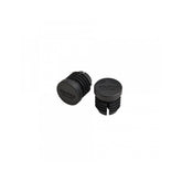Brooks rubber bar end plugs for handlebar tape sealing and protection on bicycle handlebars.