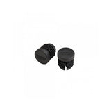 Brooks rubber bar end plugs for handlebar tape sealing and protection on bicycle handlebars.