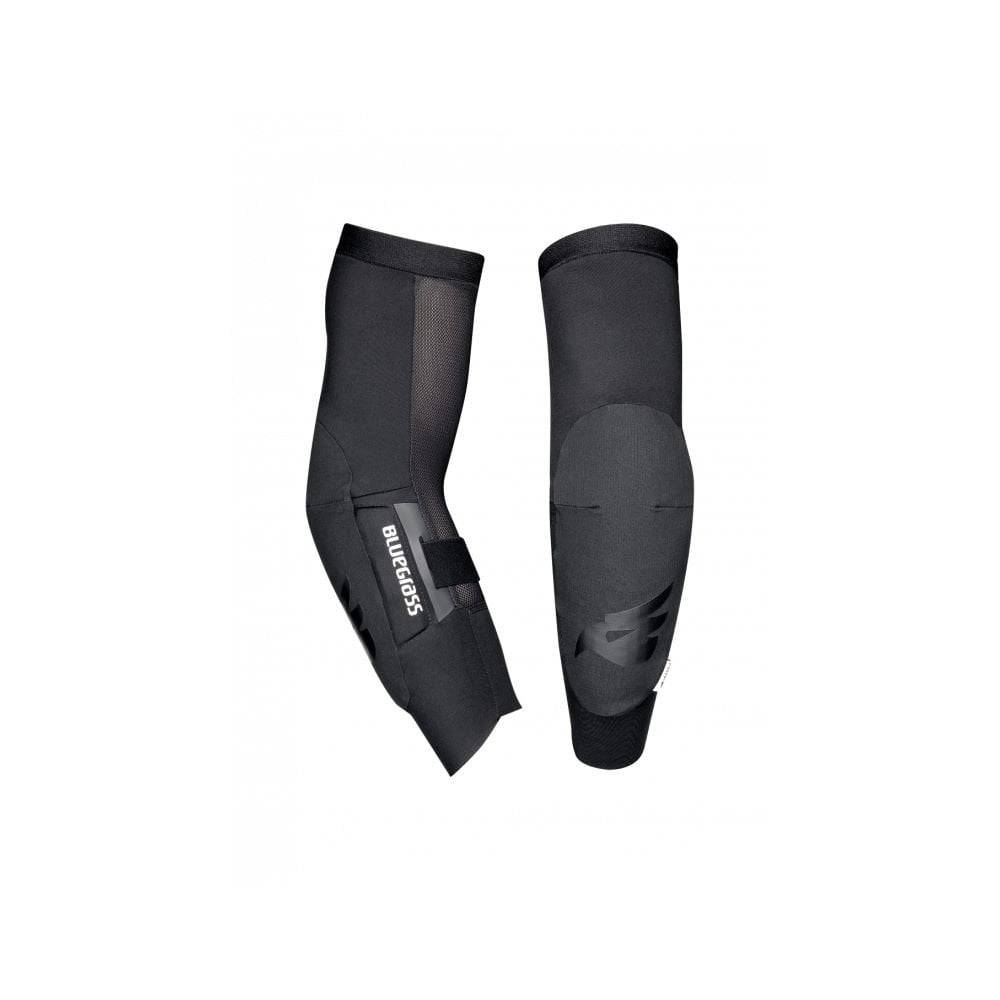 Bluegrass Aura Core Level 1 mountain bike elbow pads with Triple-Flex SAS-TEC protection and blue design for safety and comfort.