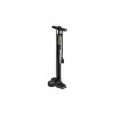 Topeak JoeBlow Mountain Ex floor pump with SmartHead for Presta and Schrader valves, black and green color, accessories.