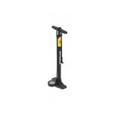 Topeak JoeBlow Sport EX yellow floor pump with SmartHead for Presta and Schrader valves, showing the pump and gauge.
