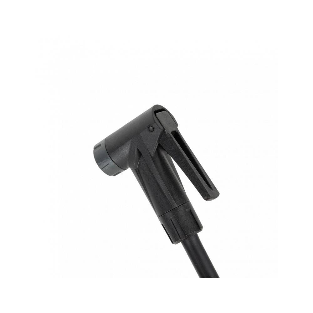 Topeak JoeBlow Sport EX yellow floor pump with SmartHead for Presta and Schrader valves, suitable for bike tire inflation.