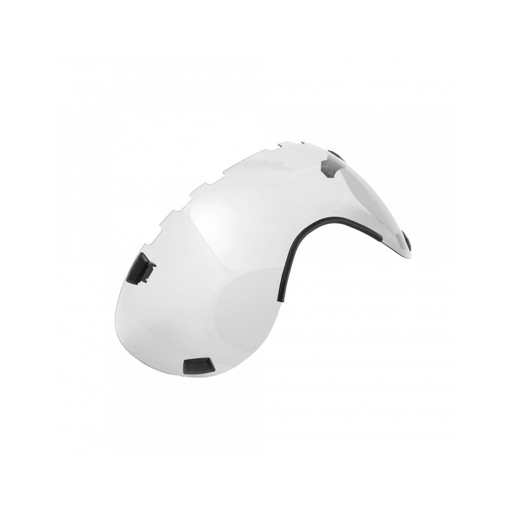 MET Drone Wide Body Clear Mag-Clip Shield attached to an M size helmet, providing face protection for cycling or motorsport.