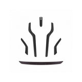 Black MET Trenta helmet replacement pad kit for comfort and hygiene, showing cushioned interior pads inside the helmet.