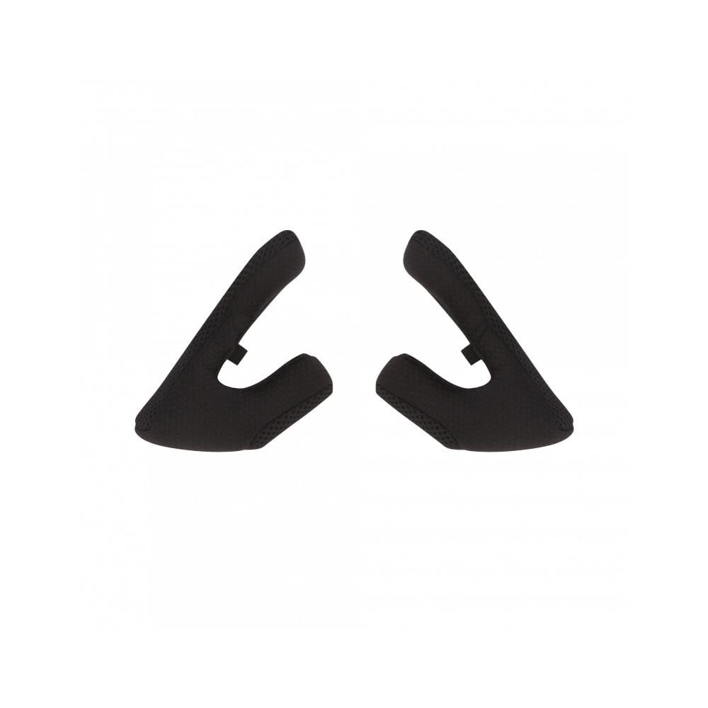 Black MET Parachute MCR helmet cheek pads set with 20mm replacement cushions for helmet comfort and fit.