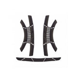Black MET Vinci Allroad helmet replacement pad kit with soft, comfortable cushioning for improved fit and safety.