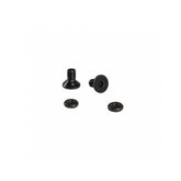 Black MET Parachute MCR helmet screw kit with genuine replacement parts, featuring multiple screws and small components.