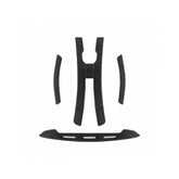 Bluegrass Vanguard helmet cheek pads in black, 35mm replacement for comfort and fit, shown installed inside the helmet.