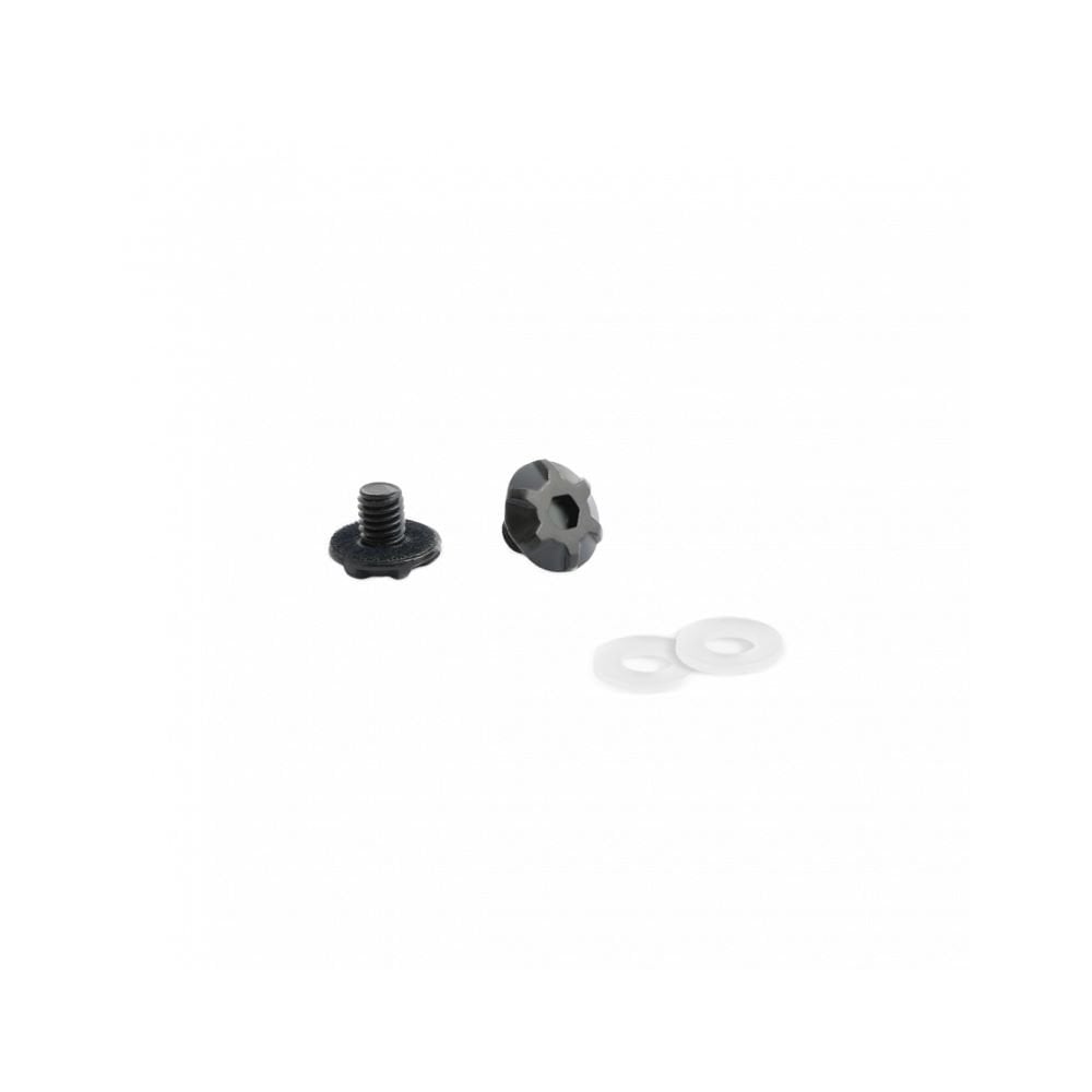 Black MET Roam helmet replacement screw kit with genuine spare parts for secure helmet adjustments.