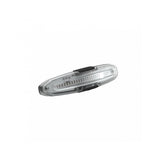 Silver MET Codatronca dual-mag shield replacement helmet visor for cycling, large size, made for MET cycling helmets.