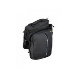 Topeak MTM TrunkBag DXP black bike rack bag with water bottle holder, weather-resistant and expandable cycling accessories