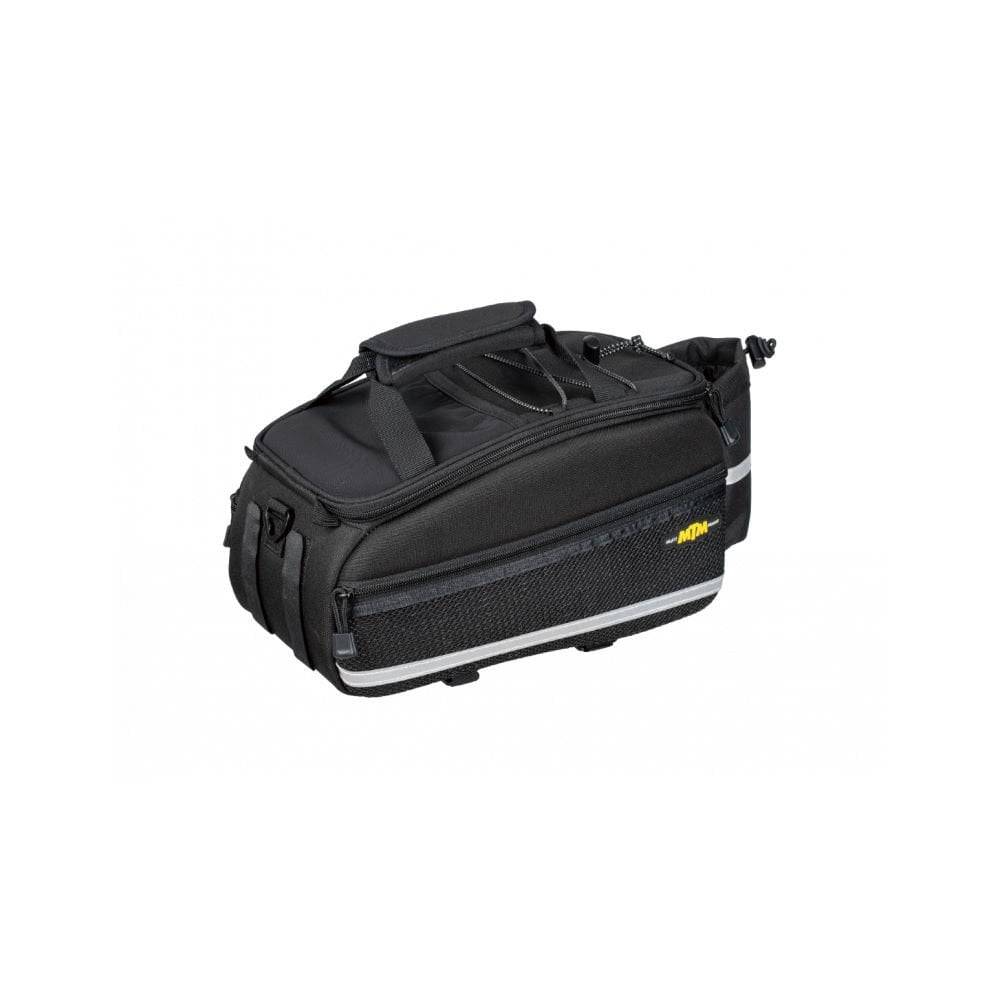 Topeak MTM TrunkBag EX black bike rack bag with water bottle holder, weather-resistant 8L cycling accessories for bikes