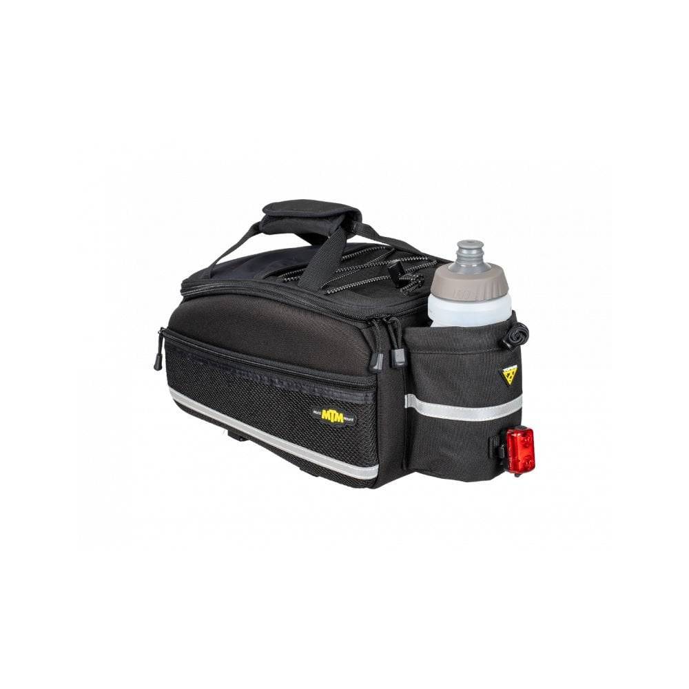 Topeak MTM TrunkBag EX black bike rack bag with water bottle holder, weather-resistant 8L cycling accessories for bike storage