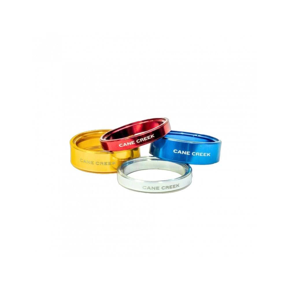 Cane Creek Chroma Studio Interlok 1 1/8" headset spacer kit with various spacers and accessories for bike headsets.
