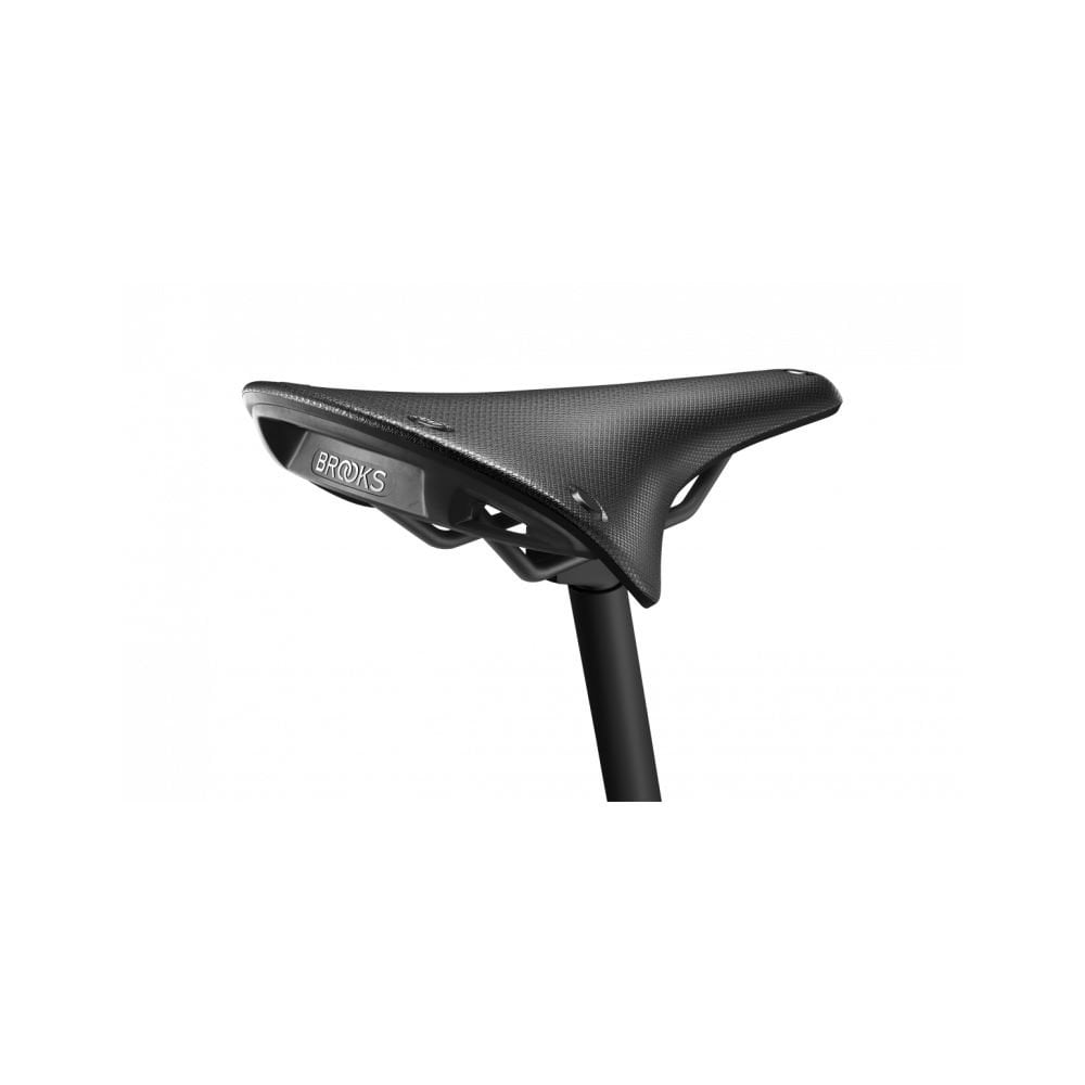 Brooks C17 Cambium all-weather bicycle saddle with waterproof cover, designed for touring and commuter cycling.