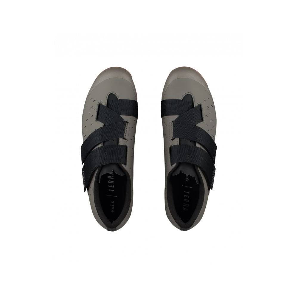 Fizik X4 Terra gravel cycling shoes with adjustable fit and durable outsole, designed for gravel riding and cycling enthusiasts.
