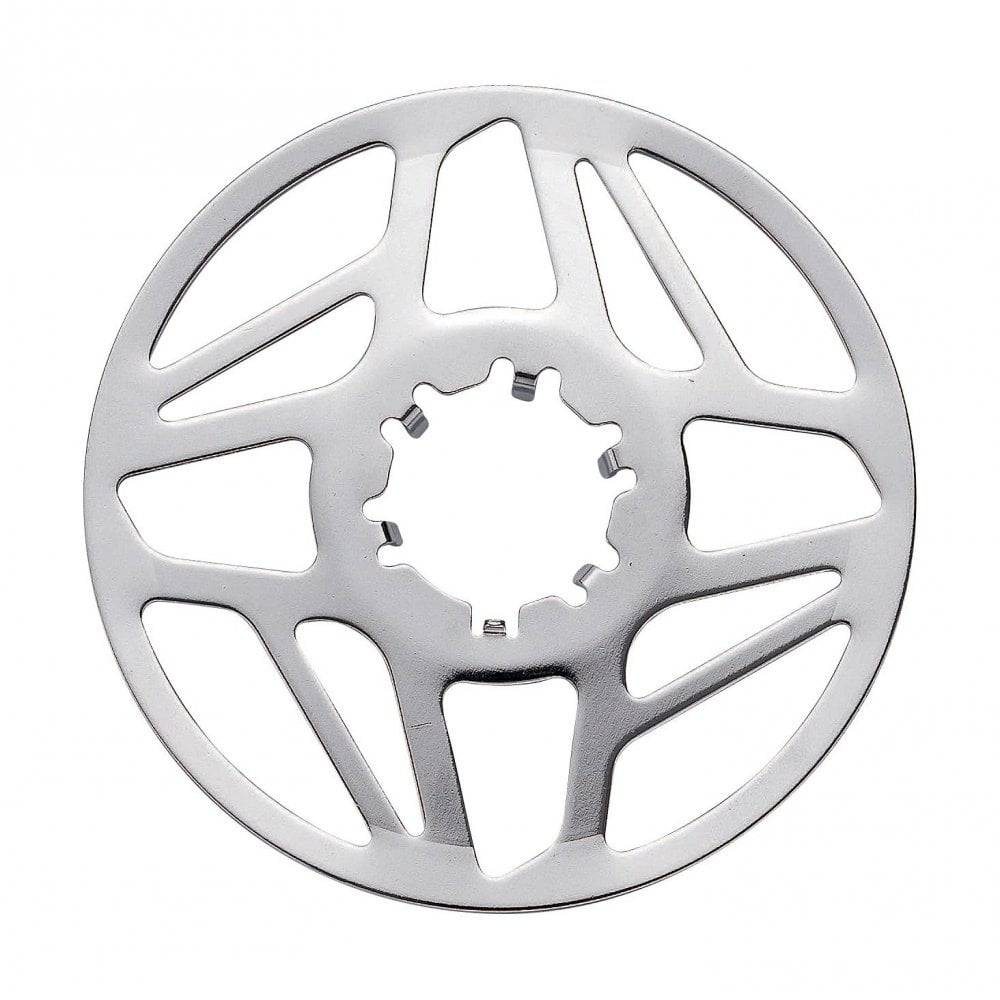 FSA Bosch eBike steel chainguard for 15T belt drive systems in black and silver, designed for durable protection.