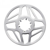 FSA Bosch eBike steel chainguard for 15T belt drive systems in black and silver, designed for durable protection.