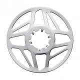 FSA Bosch eBike steel chainguard for 15T belt drive systems in black and silver, designed for durable protection.