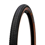Hutchinson Touareg FR Gravel tyre 700x50 with tan wall, tubeless ready, suitable for gravel bikes, showing tread pattern and sidewall.
