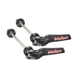 Vision Mercury Carbon QR-89 skewer set with UD carbon lever and stainless steel parts for bike wheel quick release components.