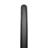 Hutchinson Override Gravel Hardskin tire 700x40 tan wall tubeless-ready gravel and cyclocross bike tire on a wheel