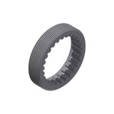 Steel ring nut with external screw thread for DT Swiss LN Hybrid ratchet hubs, component part for bicycle hub assembly