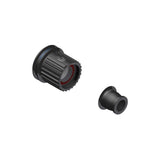 DT Swiss Hybrid Steel Ratchet EXP freehub conversion kit for Shimano Micro Spline, featuring 12mm axle components and detailed parts.