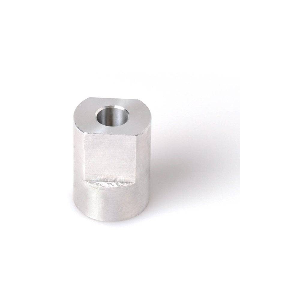 DT Swiss 35 mm short installation cylinder for bearing maintenance tool, metal component used in wheel service and bearing installation.