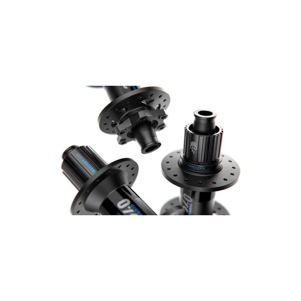 Black DT Swiss Hybrid 240 Classic rear hub with 6-bolt, 148x12mm Boost, Shimano HG, 32H, for bike components.