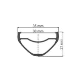 Black DT Swiss FR 560 SBWT 26-inch downhill rim with 32 holes, Presta valve, disc-specific design, suitable for mountain biking components.