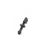 Black DT Swiss lightweight aluminum tubeless valve for 18-25mm deep rims, designed for bicycle wheel components.