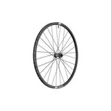 DT Swiss HE 1800 HYBRID disc brake clincher wheel front view with 23x22mm rim and 100x12mm E-Road axle.