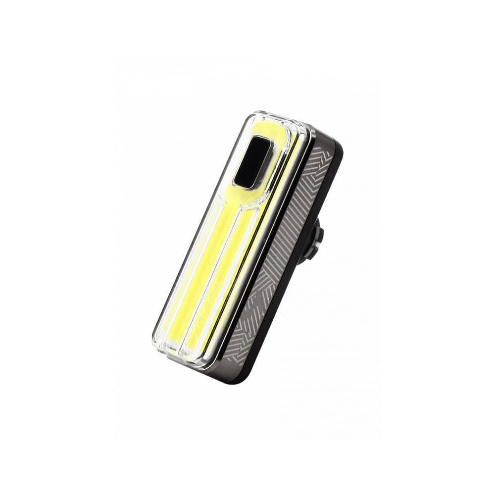 Moon Sport Helix Pro-W Black LED bike light with 250 lumens, USB rechargeable, waterproof IPX7, designed for cycling accessories.