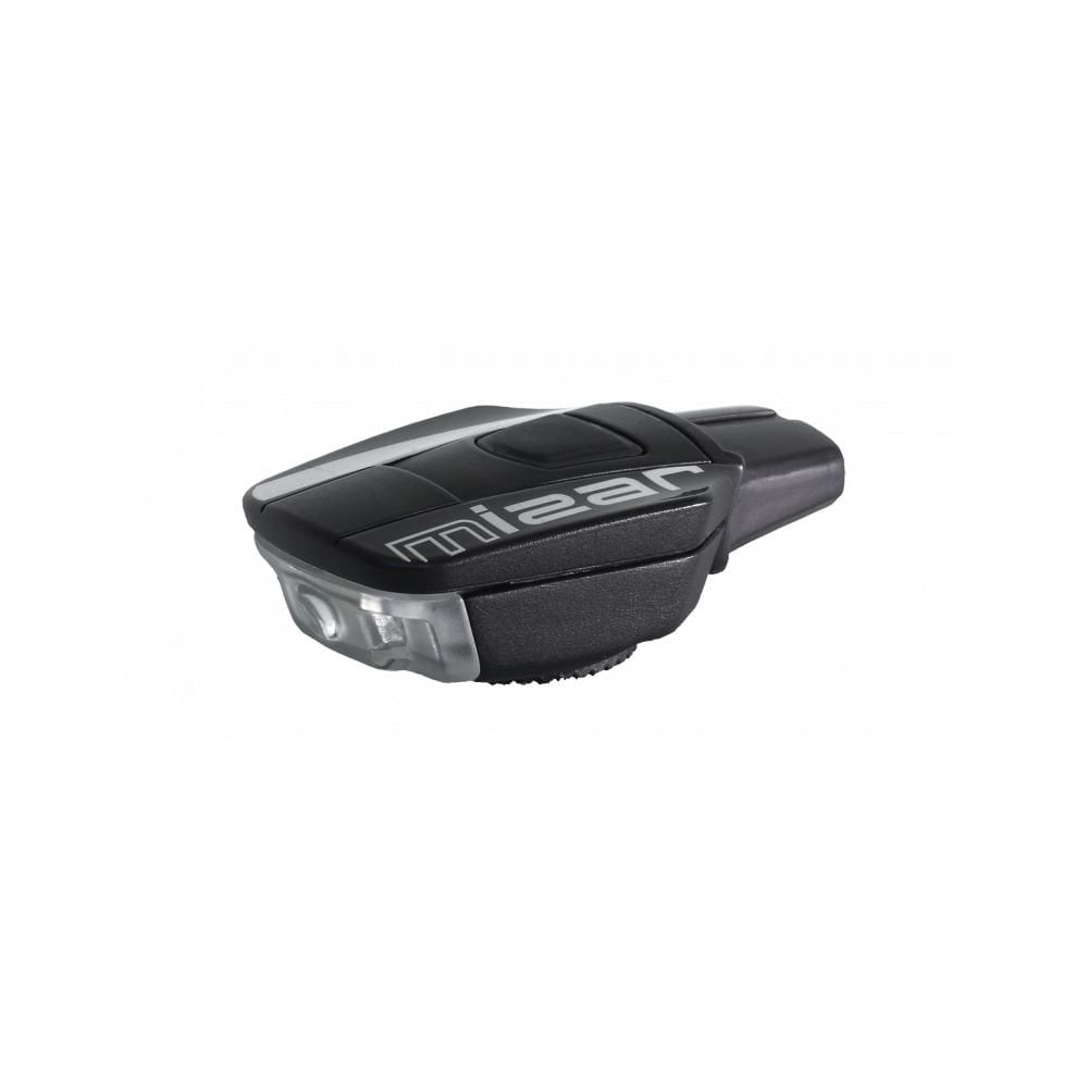 Moon Sport Mizar black front bike light with 40lm brightness, magnetic quick release, USB charging, designed for cycling safety.
