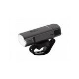 Moon Sport Rigel Max 1500lm front bike light mounted on handlebar, with helmet and handlebar mount in black.