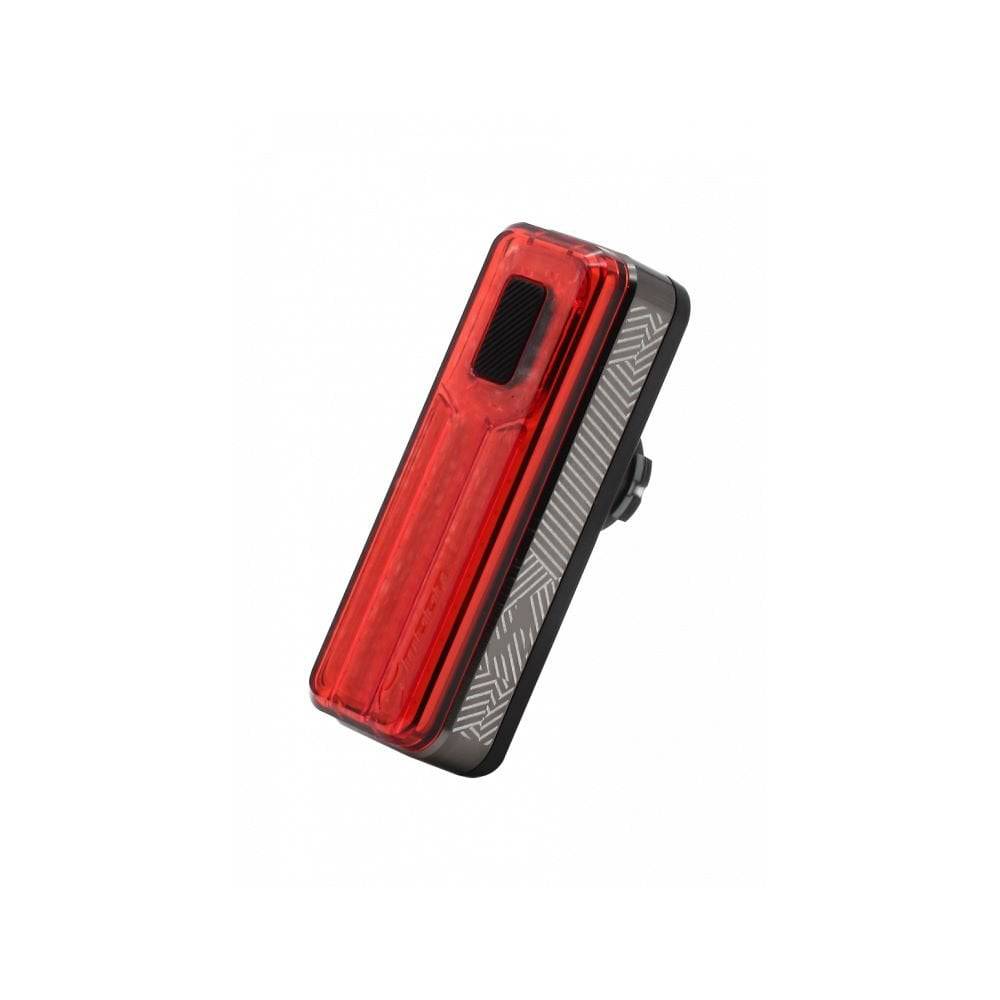 Moon Sport Helix Pro rear LED bike light in black with USB-C charging, 150 lumens, designed for bike accessories.