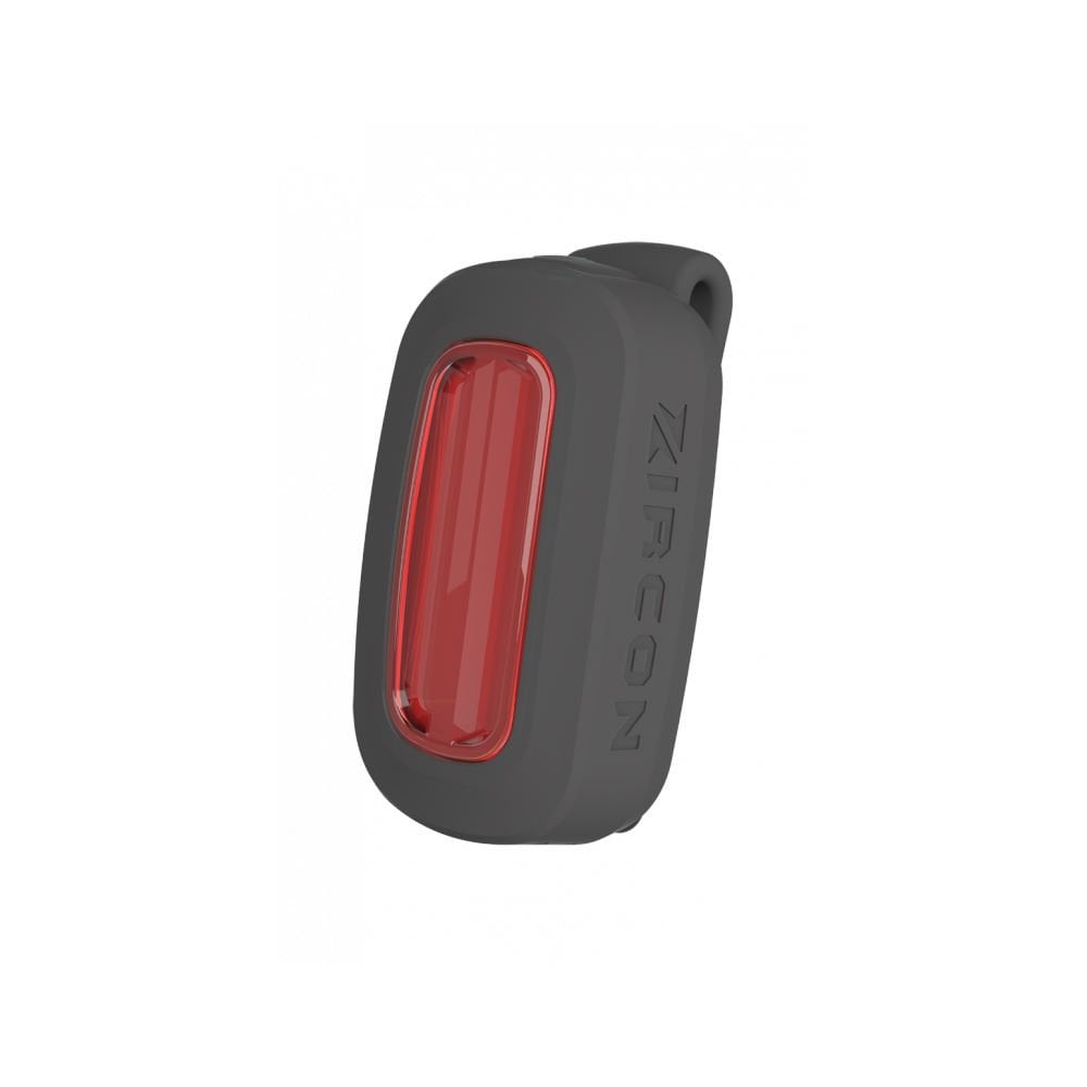 Black Moon Sport Zircon-R rechargeable rear LED light with 90 lumens, outdoor safety accessory, featuring compact design and safety LED.