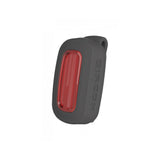 Black Moon Sport Zircon-R rechargeable rear LED light with 90 lumens, outdoor safety accessory, featuring compact design and safety LED.