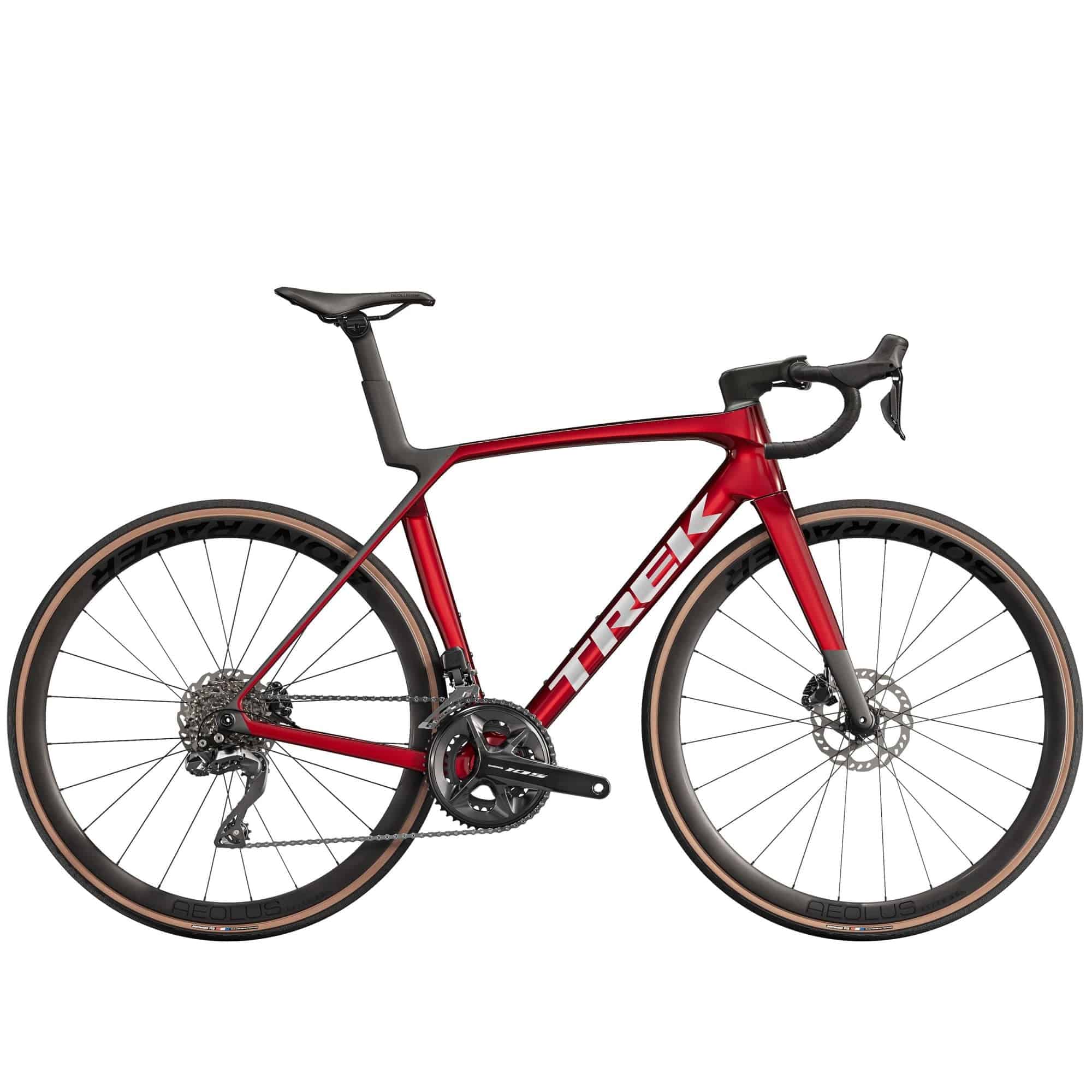 Trek Madone SL 6 Gen 8 road bike with Shimano 105 Di2 electronic groupset, lightweight frame, and aerodynamic design.