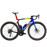 Trek Madone SLR 7 Gen 8 road bike with aero carbon frame and Shimano Ultegra Di2 shifters, sleek and lightweight cycling bike.