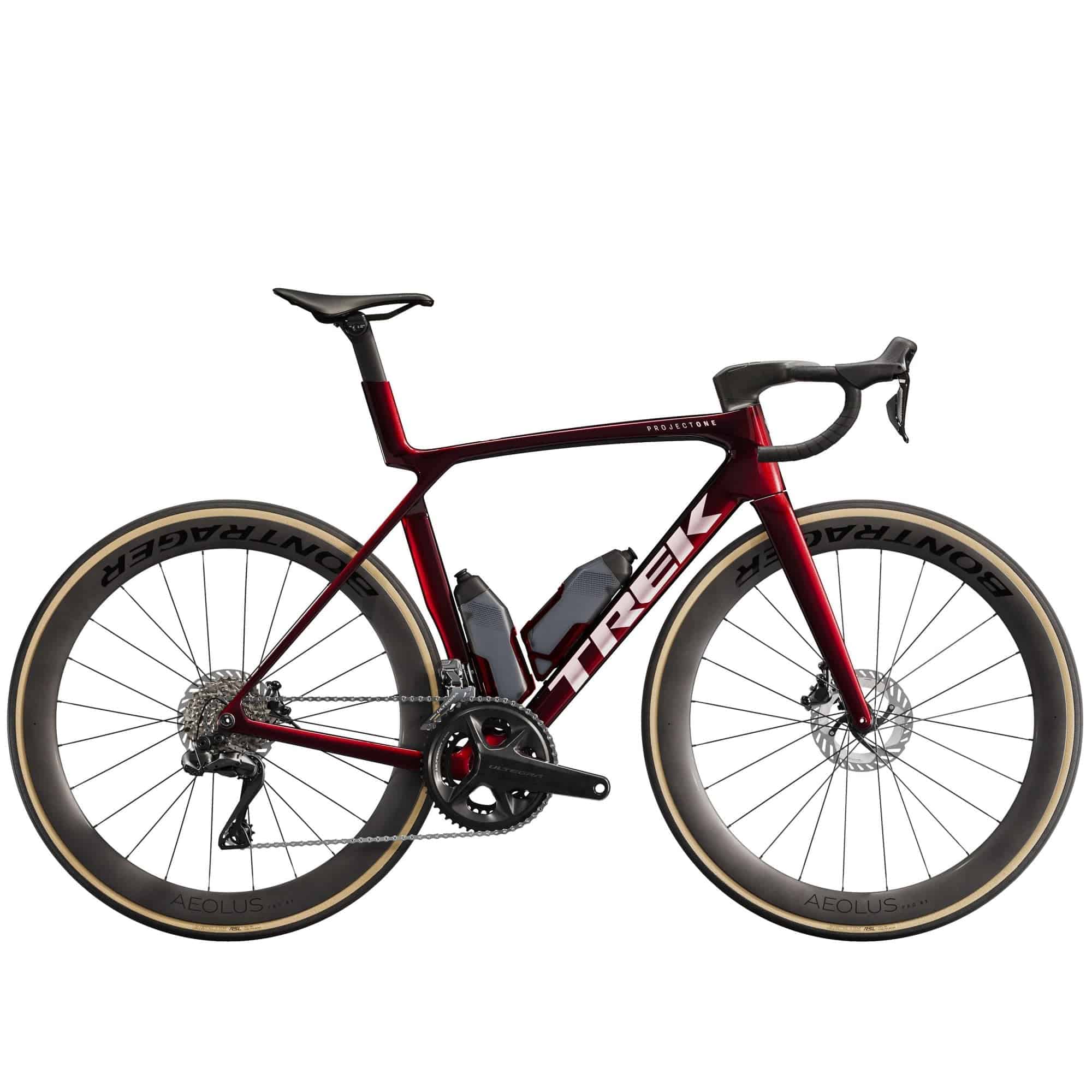 Trek Madone SLR 7 Gen 8 road bike with aero carbon frame and Shimano Ultegra Di2 shifters, sleek and lightweight cycling bike