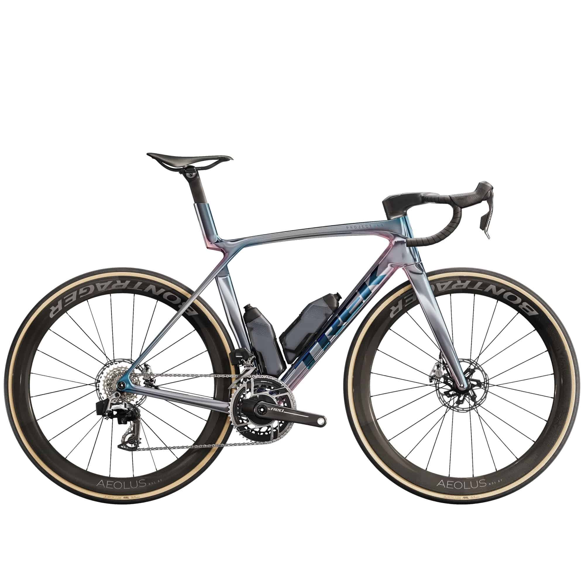 Trek Madone SLR 9 AXS Gen 8 aero road bike with SRAM RED eTap AXS, 900 Series OCLV carbon frame, and IsoFlow design.