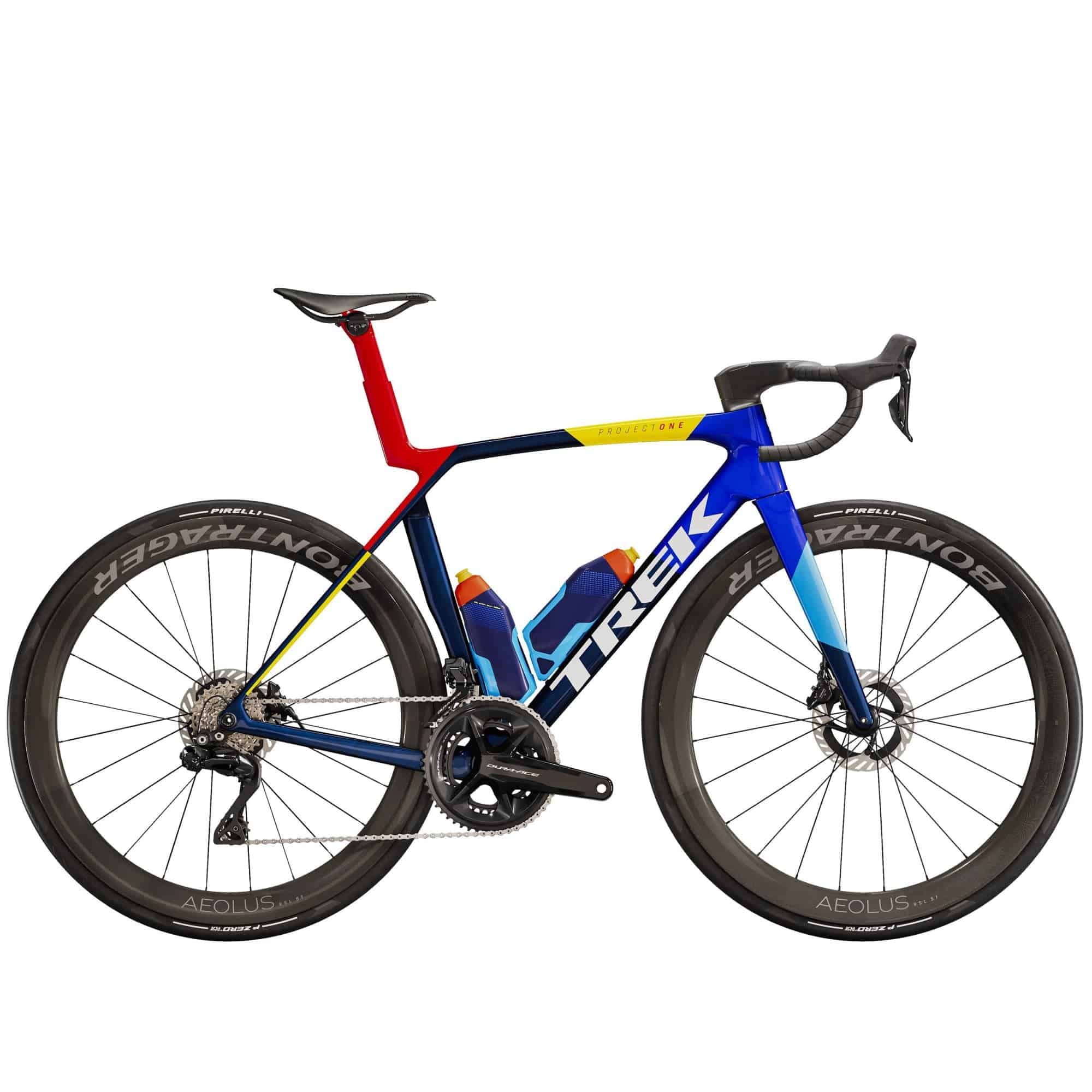 Trek Madone SLR 9 Gen 8 road bike with Shimano Dura-Ace Di2 electronic groupset, sleek aerodynamic frame, and racing-ready design.