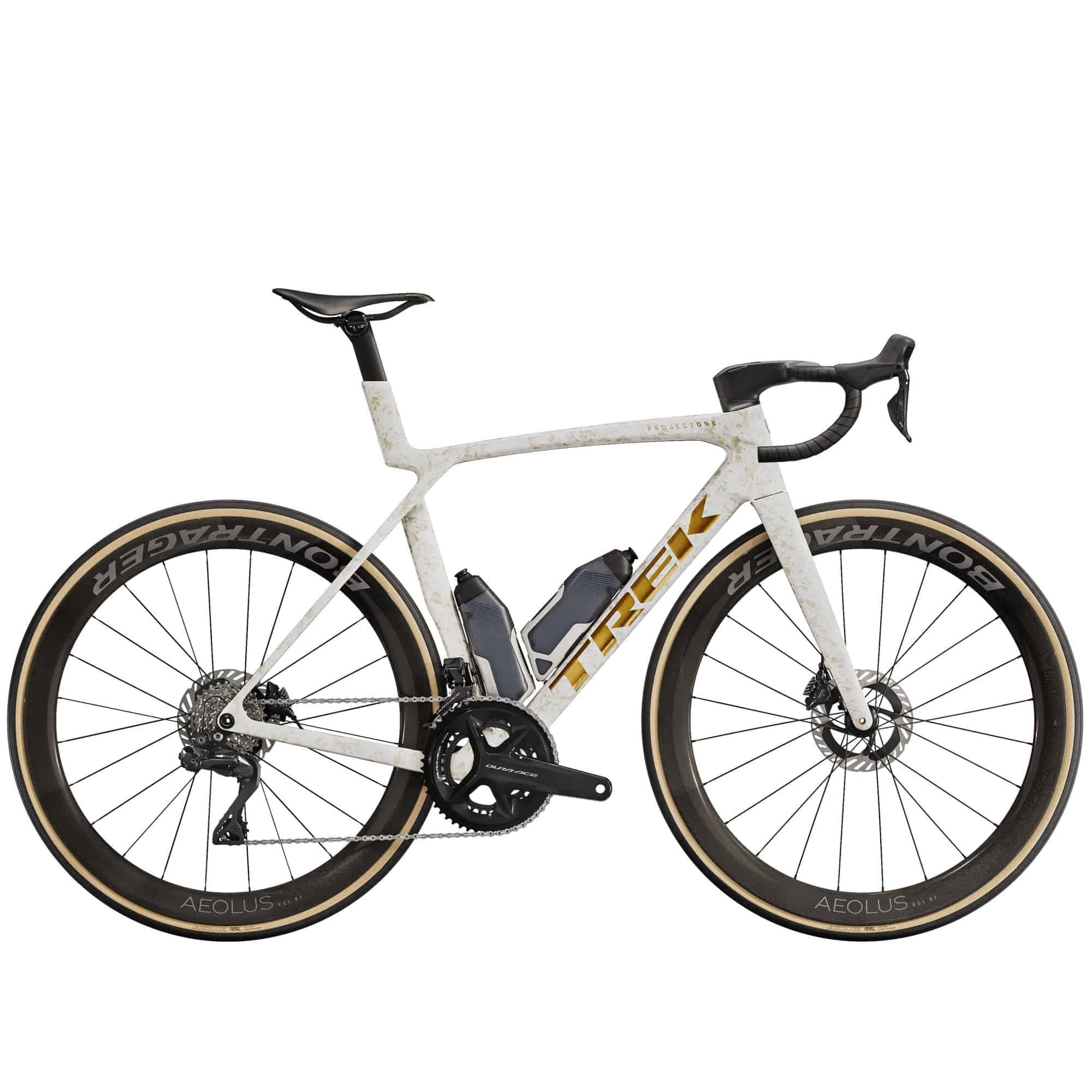Trek Madone SLR 9 Gen 8 road bike with Shimano Dura-Ace Di2 electronic groupset, featuring a sleek carbon frame and aerodynamic design.